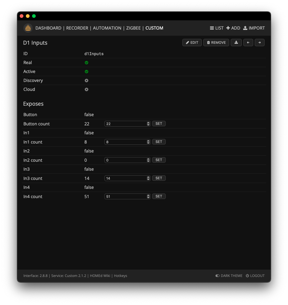 Внешний вид устройства D1 Inputs